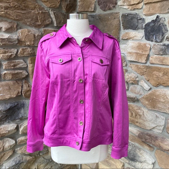 Joan Rivers Y25 Retro Glam Bright Bold Purple Jacket - Picture 2 of 11